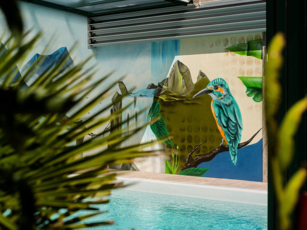Pool Eisvogel Graffiti Künstler Österreich